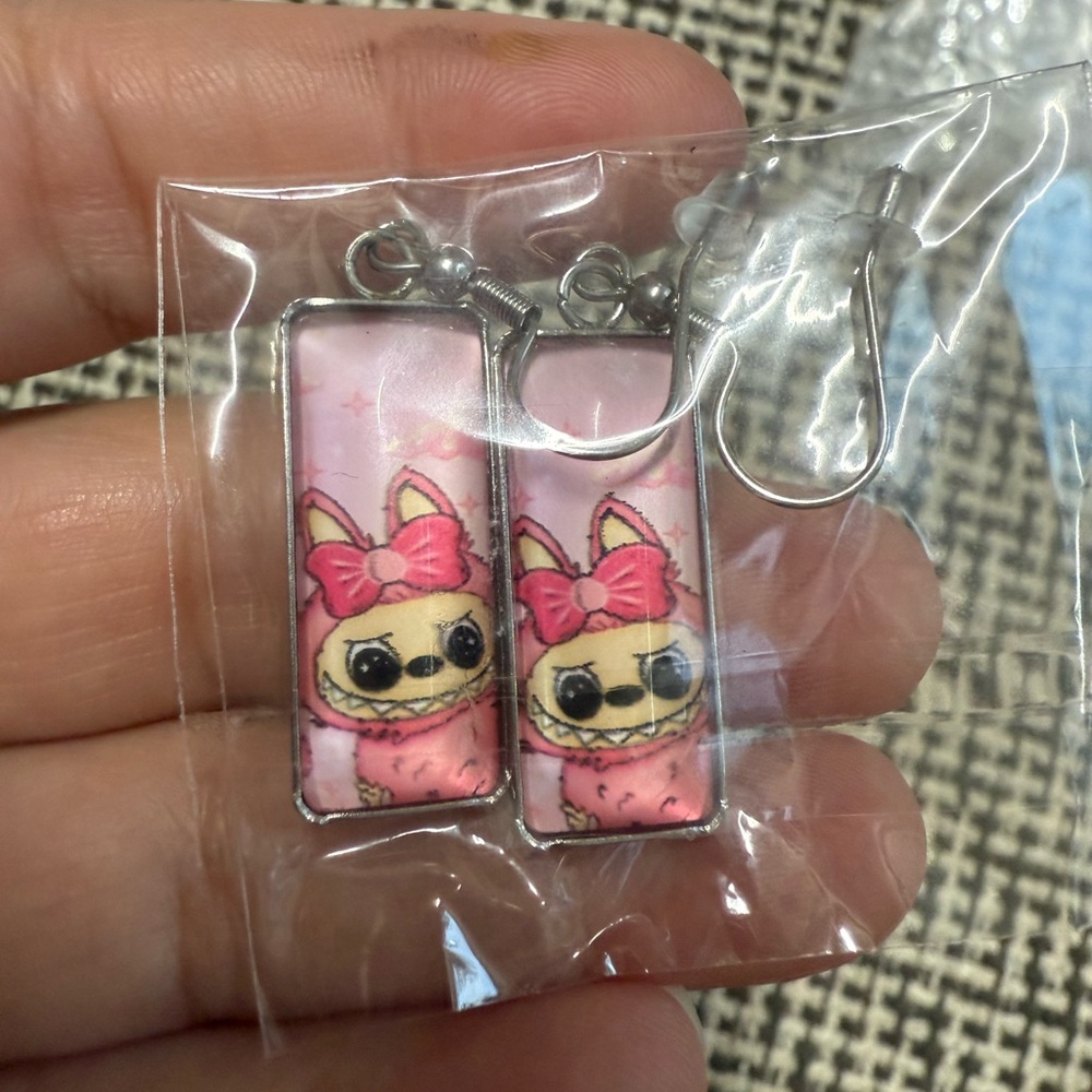 Labubu Colorful Earring, Pink